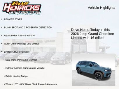 New 2026 Jeep Grand Cherokee Limited w/ Limited Altitude Package