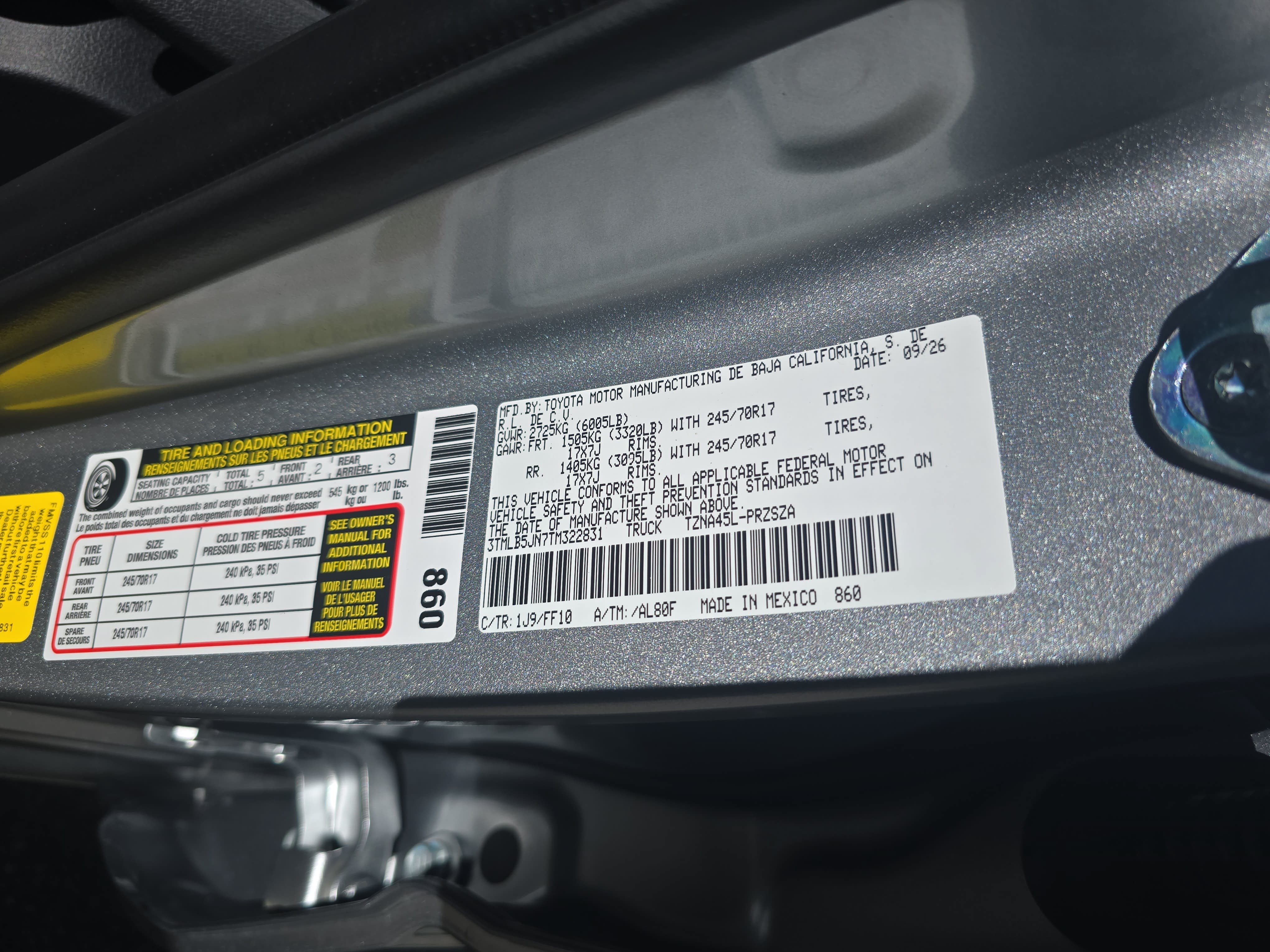 New 2026 Toyota Tacoma SR5 AWD/4WD image 32