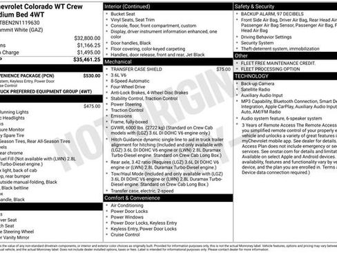 Used 2022 Chevrolet Colorado W/T w/ WT Convenience Package AWD/4WD image 34
