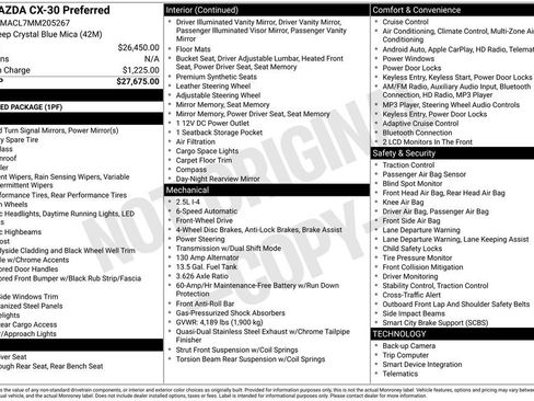 Used 2021 MAZDA CX-30 FWD 2.5 S w/ Preferred Package image 53