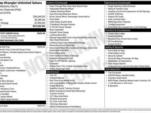 Certified 2017 Jeep Wrangler Unlimited Sahara w/ Connectivity Group AWD/4WD image 2
