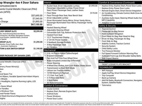 Used 2024 Jeep Wrangler Sahara 4xe w/ Technology Group image 35