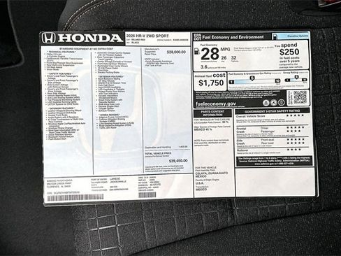 New 2026 Honda HR-V Sport image 22