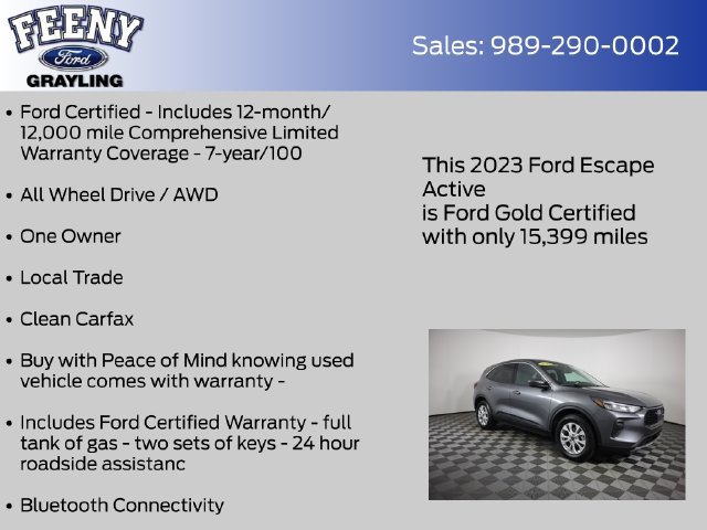Certified 2023 Ford Escape Active w/ Tech Pack #2 AWD/4WD image 4