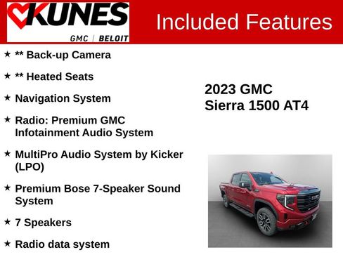 Used 2023 GMC Sierra 1500 AT4 w/ Technology Package AWD/4WD image 2