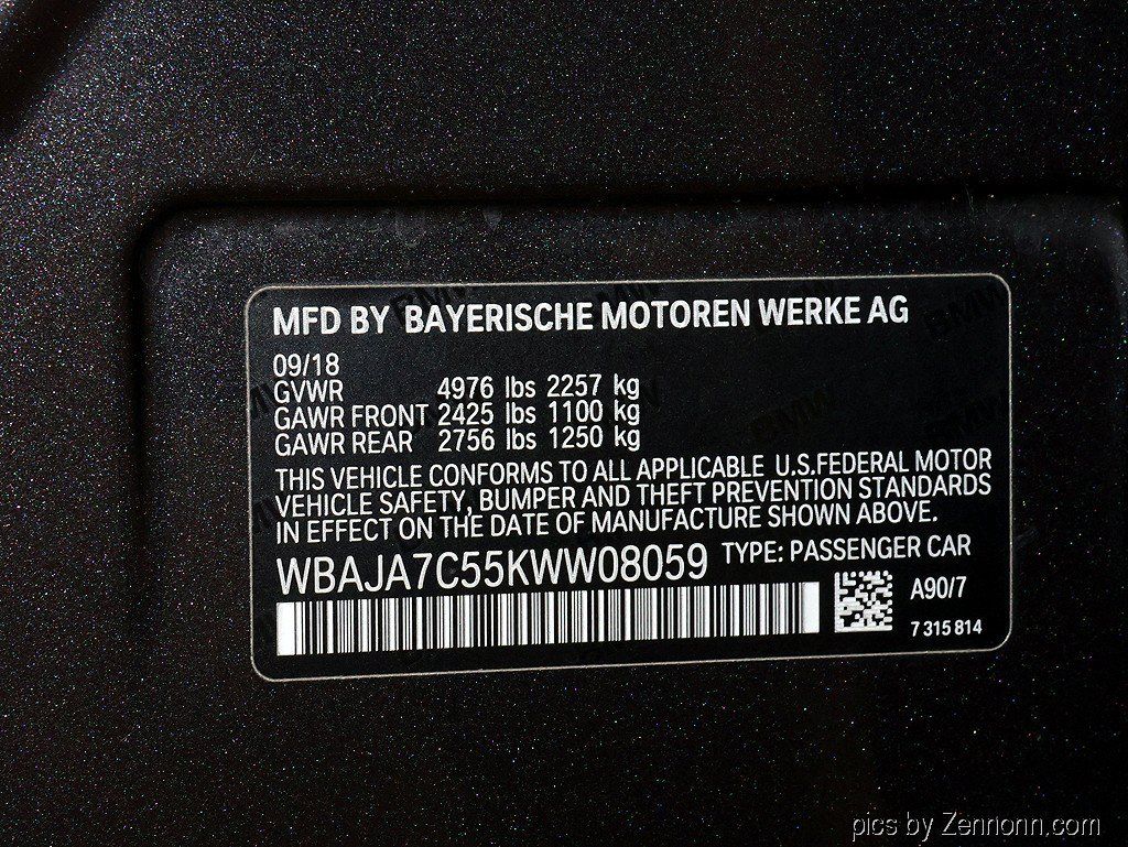 Certified 2019 BMW 530i xDrive w/ Convenience Package AWD/4WD image 39