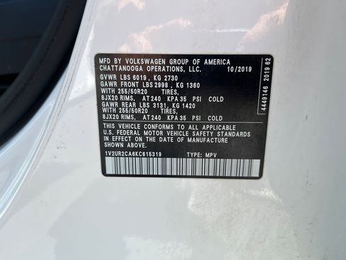 Used 2019 Volkswagen Atlas SE w/ Panoramic Sunroof Package AWD/4WD image 32