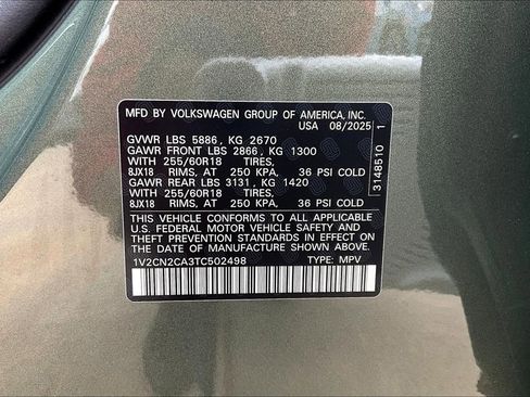 New 2026 Volkswagen Atlas Peak Edition AWD/4WD image 8