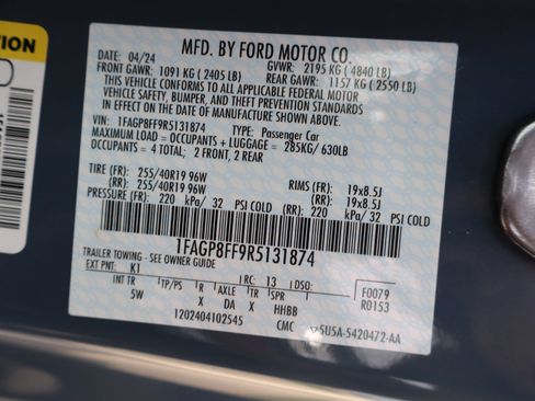 Used 2024 Ford Mustang GT Premium RWD image 27