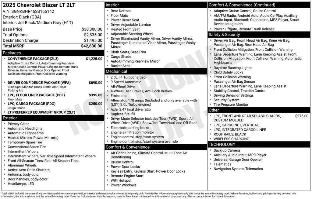 New 2025 Chevrolet Blazer LT w/ Convenience Package AWD/4WD image 4