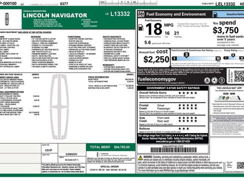 Used 2020 Lincoln Navigator L Reserve w/ Equipment Group 208A Reserve image 3