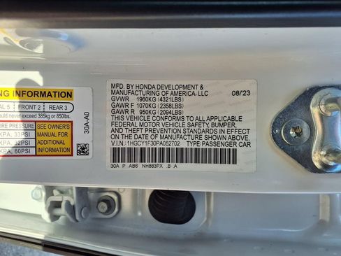Used 2023 Honda Accord EX image 14