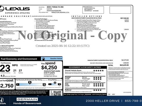 Used 2025 Lexus TX 350 FWD w/ Technology Package image 33