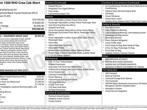 New 2026 RAM 1500 RHO w/ RHO Level 1 Equipment Group image 45