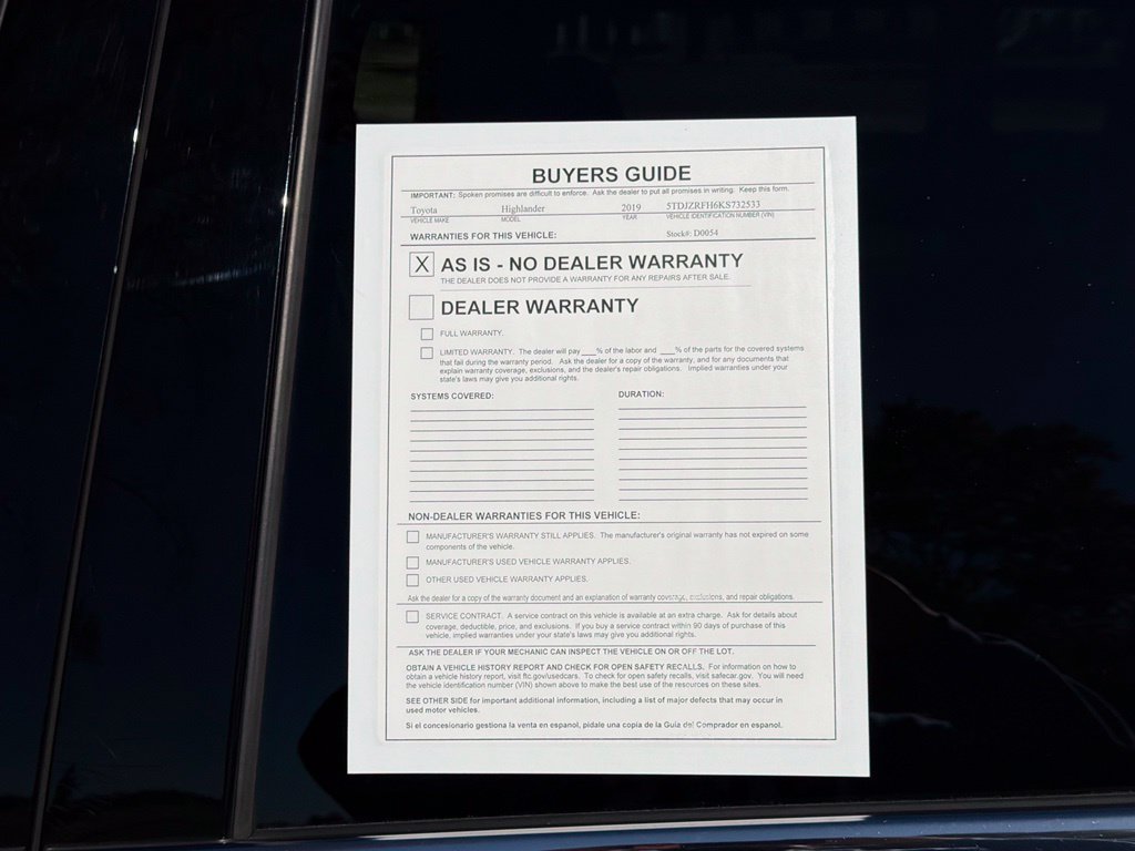 Used 2019 Toyota Highlander XLE AWD/4WD image 10