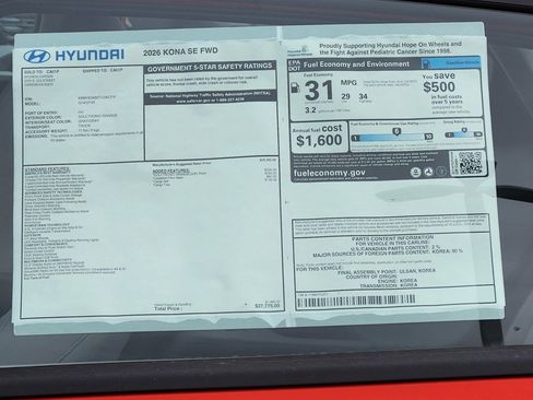 New 2026 Hyundai Kona SE image 32