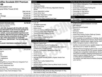 Used 2021 Cadillac Escalade ESV Premium Luxury w/ Performance Package
