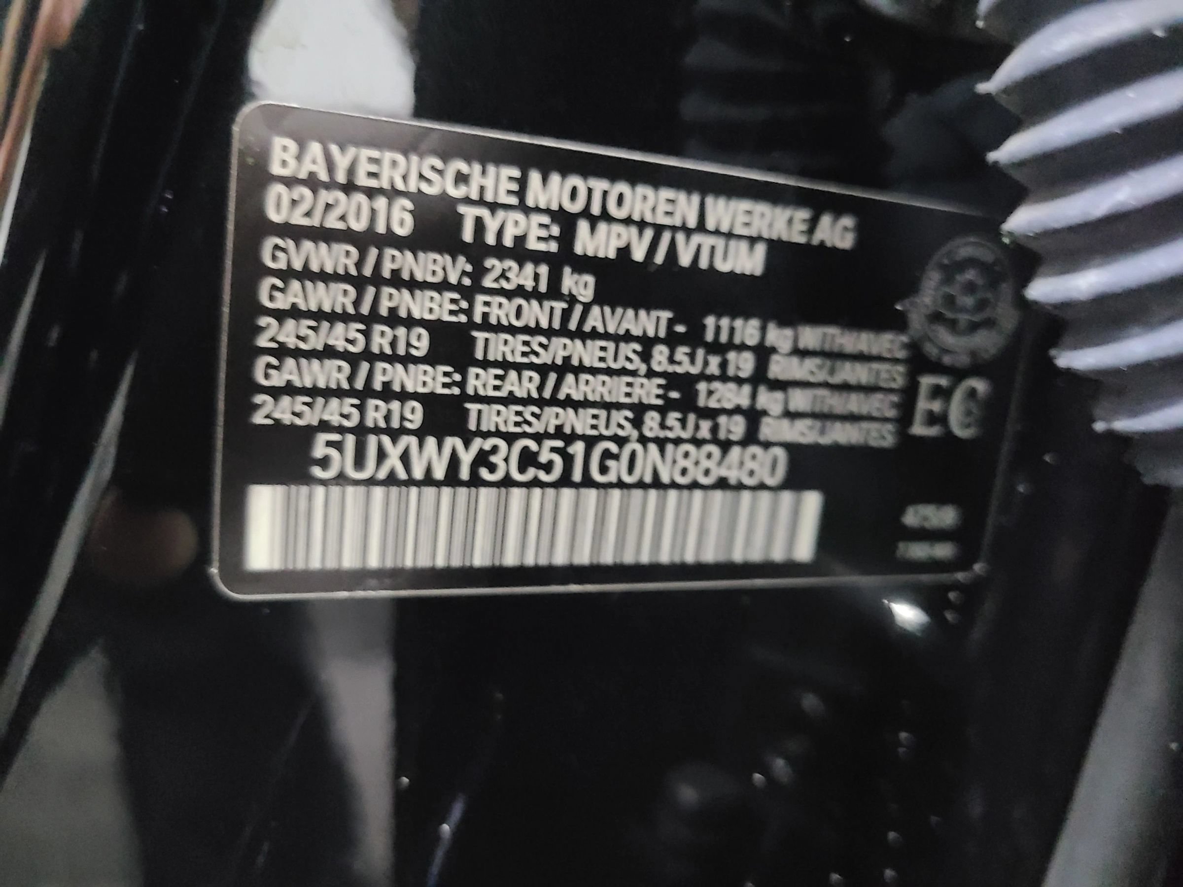 Used 2016 BMW X3 xDrive28d AWD/4WD image 3