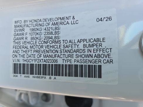 New 2026 Honda Accord LX image 34