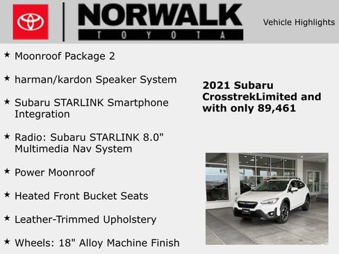 Used 2021 Subaru Crosstrek 2.5i Limited w/ Moonroof Package 2 AWD/4WD image 10