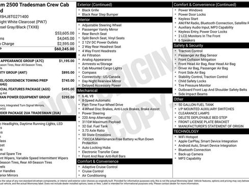 New 2026 RAM 2500 Tradesman w/ Chrome Appearance Group AWD/4WD image 29
