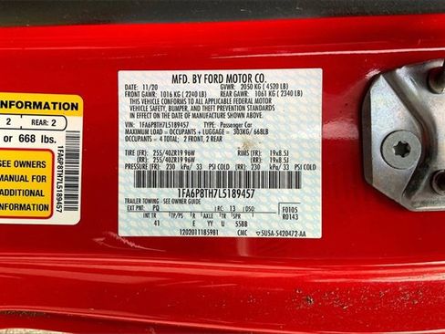 Used 2020 Ford Mustang Premium w/ Ford Safe & Smart Package image 4