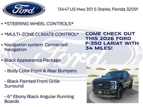 New 2026 Ford F350 Lariat w/ Black Appearance Package image 15