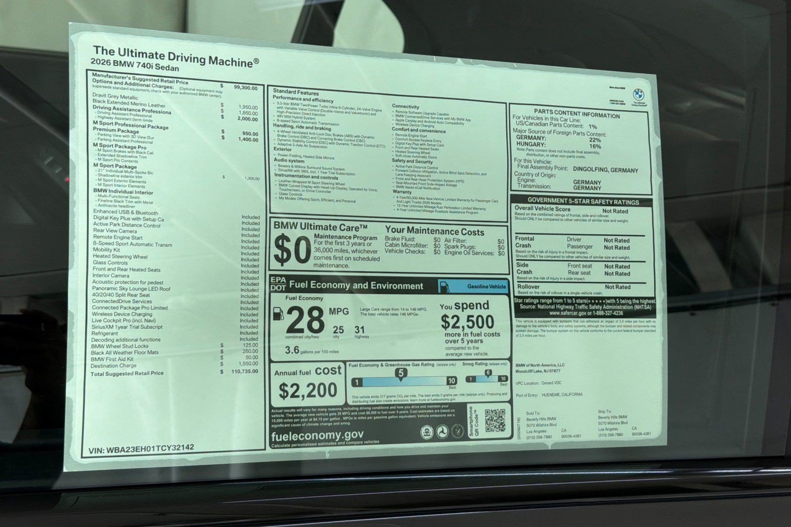 New 2026 BMW 740i RWD image 29