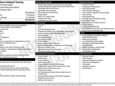 Certified 2025 Subaru Outback Touring image 33