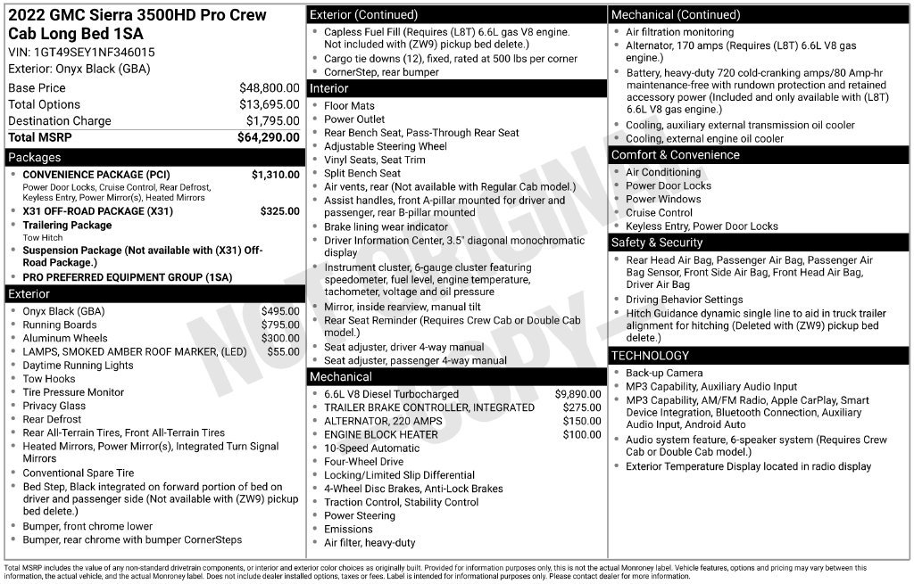 Used 2022 GMC Sierra 3500 Pro w/ Convenience Package AWD/4WD image 31