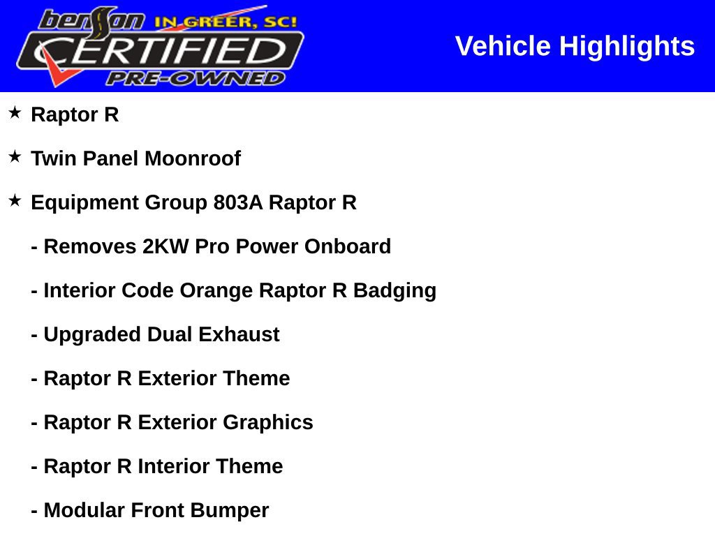 Used 2026 Ford F150 Raptor w/ Equipment Group 803A Raptor R AWD/4WD image 2