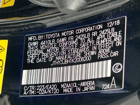 Used 2019 Lexus UX 200 w/ Accessory Package 2 FWD image 35