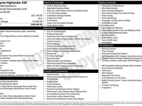 Used 2025 Toyota Highlander XSE AWD/4WD image 32