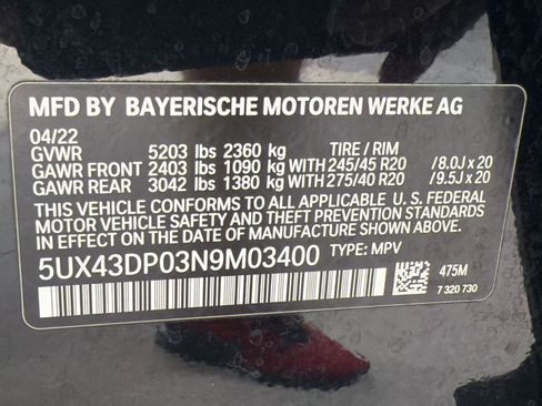 Used 2022 BMW X3 sDrive30i w/ M Sport Package 2 RWD image 26