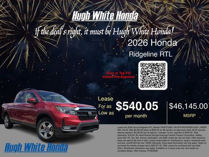 New 2026 Honda Ridgeline RTL