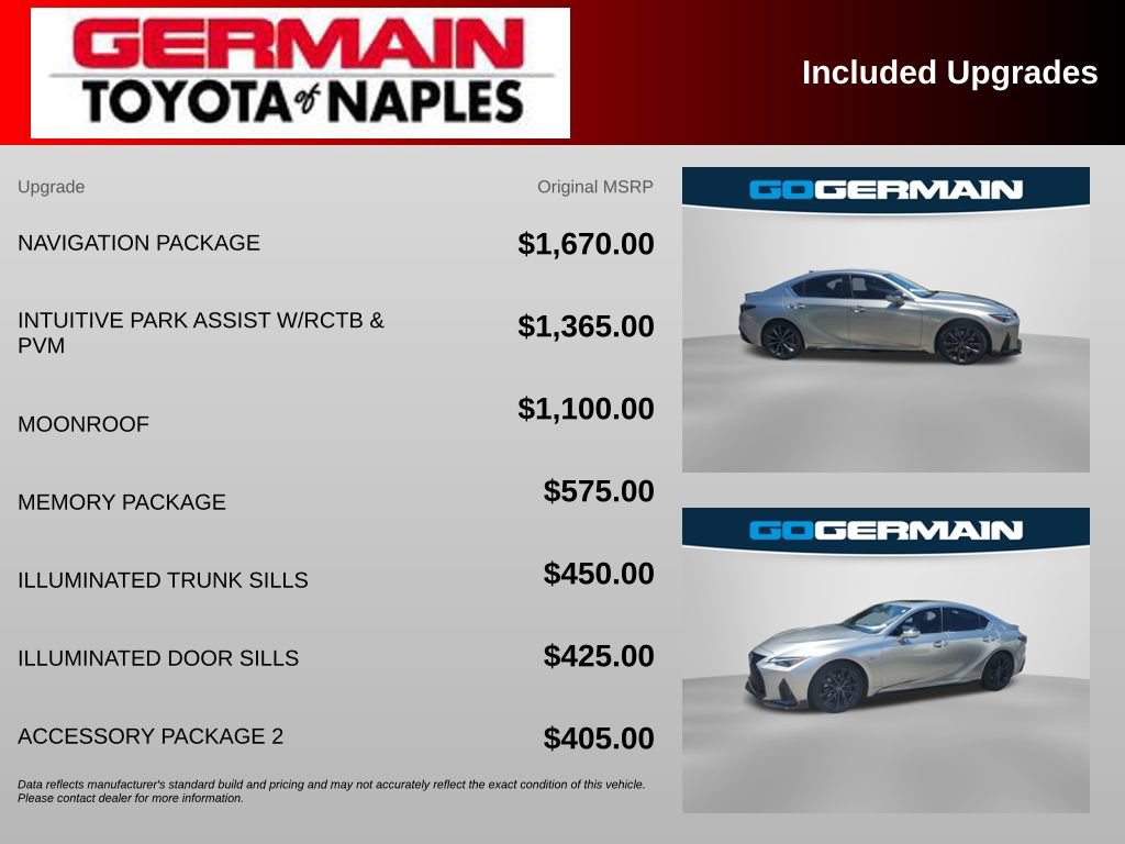Used 2023 Lexus IS 350 F Sport w/ Navigation Package RWD image 5