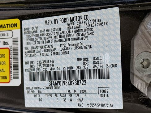 Used 2019 Ford Fusion SE AWD/4WD image 12