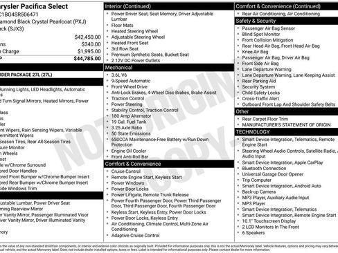 Used 2025 Chrysler Pacifica Select FWD image 2