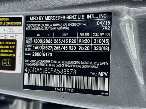 Used 2015 Mercedes-Benz ML 350 2WD image 12