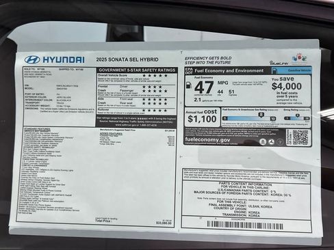 New 2025 Hyundai Sonata SEL image 32