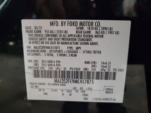 Used 2021 Ford EcoSport S FWD image 33