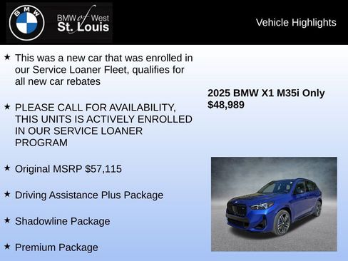 Used 2025 BMW X1 M35i w/ Premium Package image 8