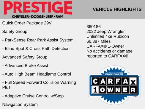 Used 2022 Jeep Wrangler Unlimited Rubicon 4xe w/ Safety Group AWD/4WD image 2