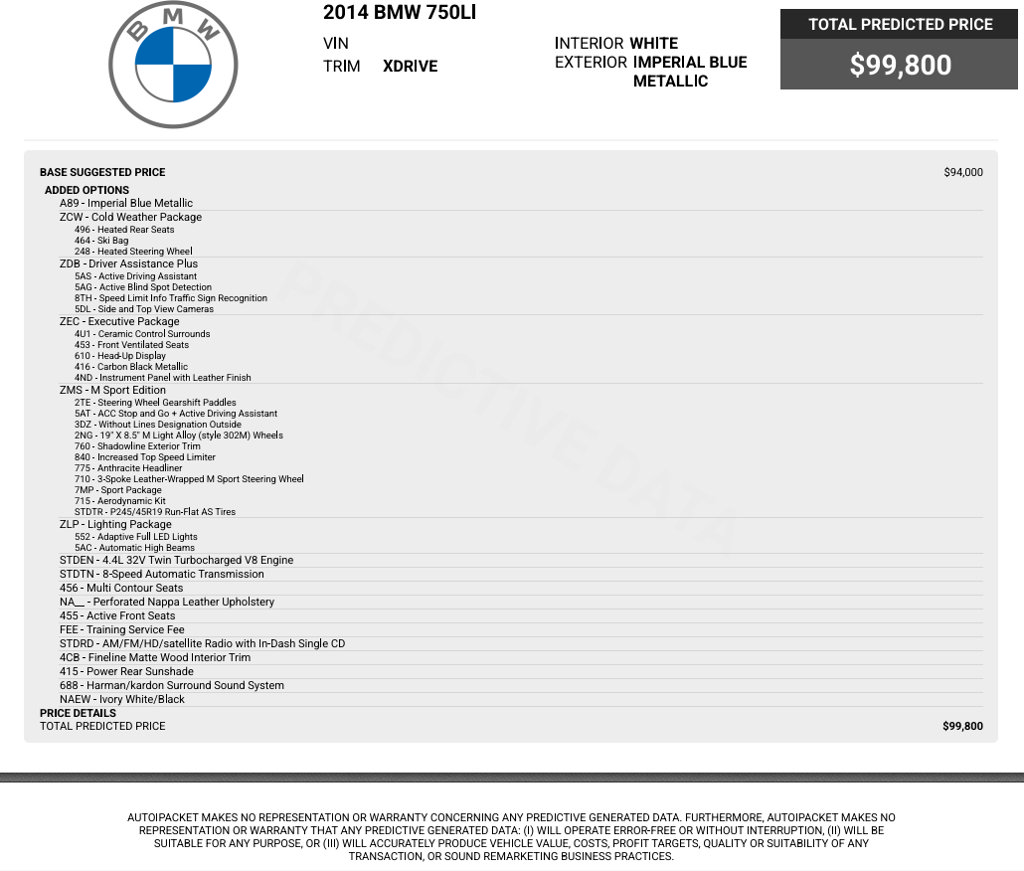 Used 2014 BMW 750Li xDrive AWD/4WD image 10