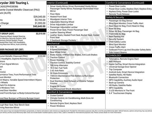 Certified 2023 Chrysler 300 Touring L w/ Comfort Group RWD image 40