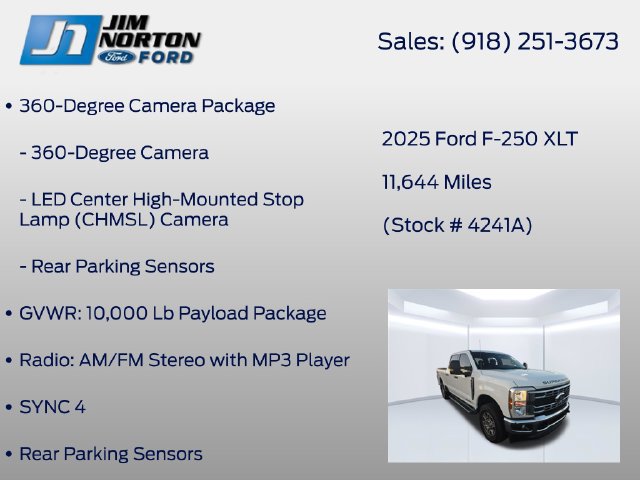 Used 2025 Ford F250 XLT w/ 360-Degree Camera Package AWD/4WD image 14