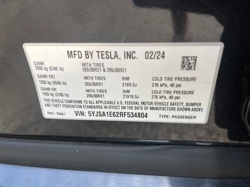 Used 2024 Tesla Model S Plaid AWD/4WD image 30