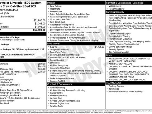 Used 2024 Chevrolet Silverado 1500 Custom Trail Boss AWD/4WD image 37