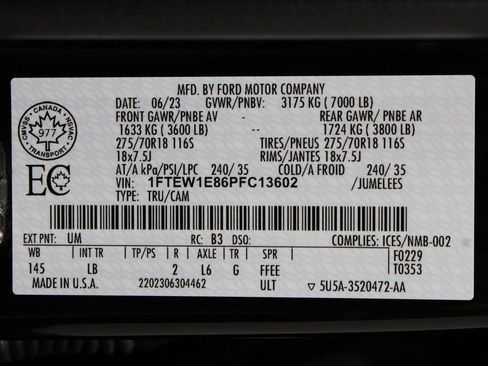 Used 2023 Ford F150 Tremor w/ 360 Degree Camera Package image 74