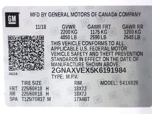 Used 2019 Chevrolet Equinox LT AWD/4WD image 44